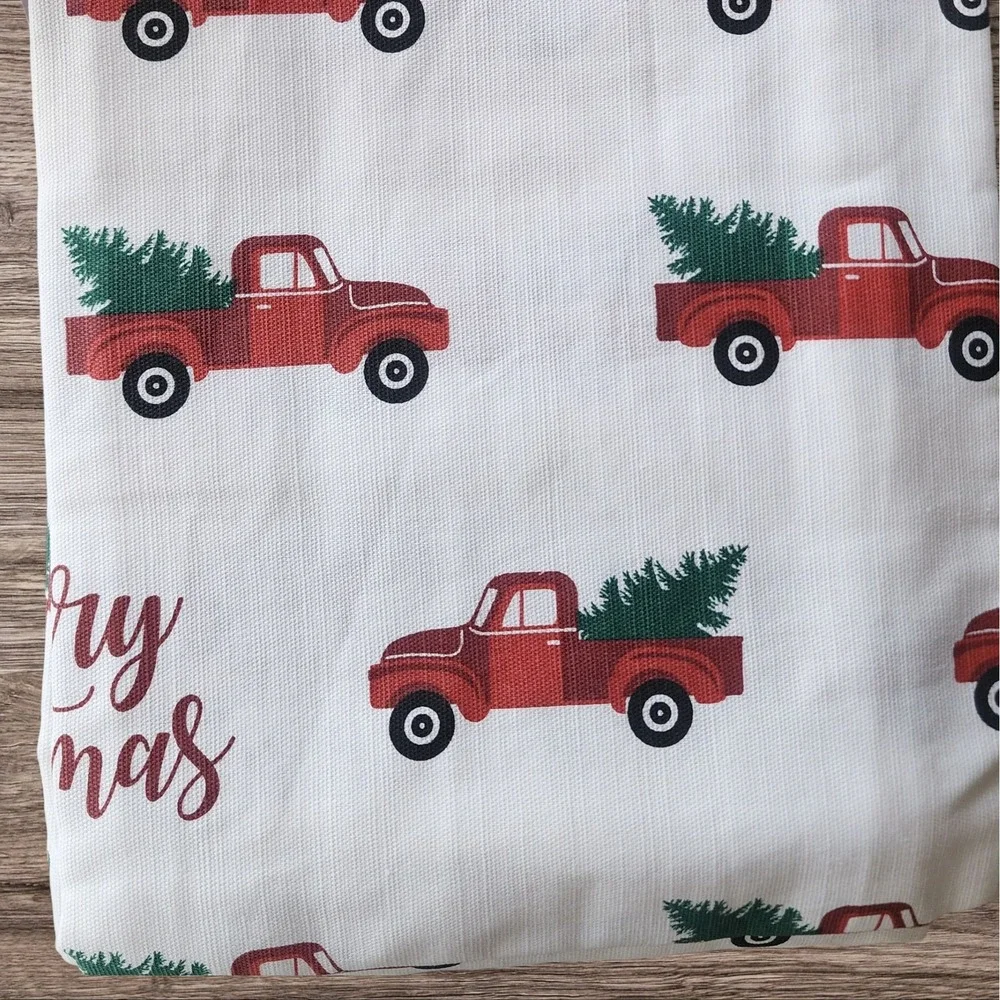 Envogue Christmas Red Truck Shower‎ Curtain Holiday Decor 72 x 72